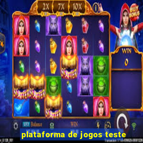 plataforma de jogos teste